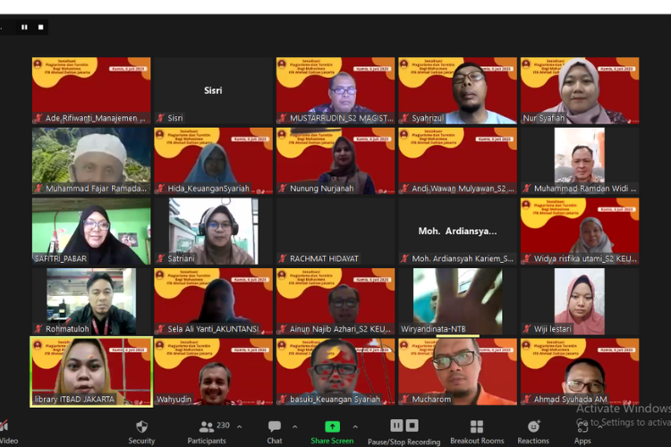 Kegiatan Sosialisasi Plagiarisme dan Turnitin Bagi Mahasiswa ITB Ahmad Dahlan Jakarta atau Sosialisasi Plagiarisme
