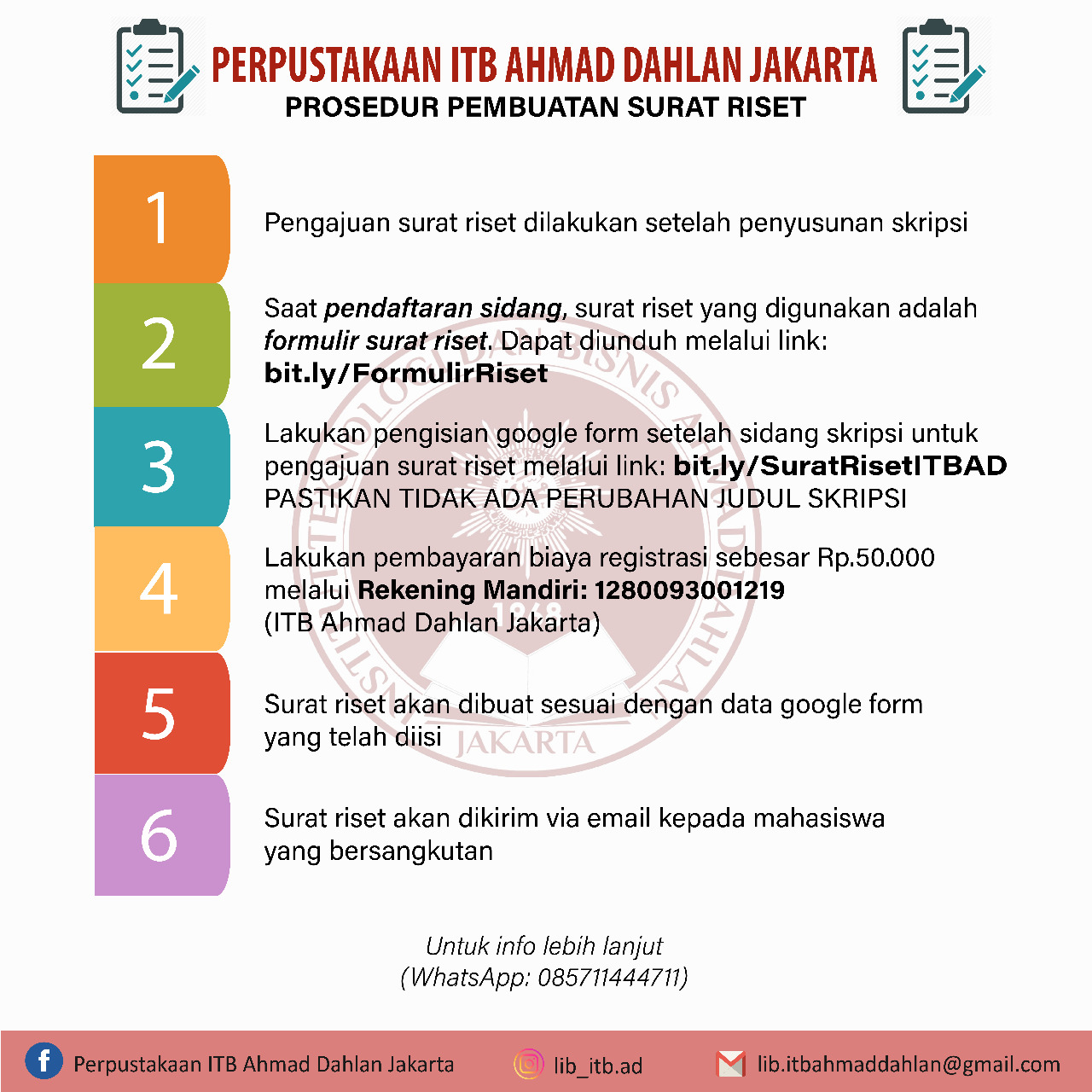 Prosedur Pengajuan Surat Riset